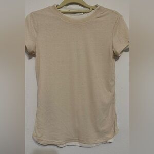 Mango Beige Short Sleeve Tee